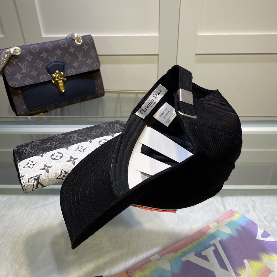 Christian Dior Jack Dior Baseball Cap In Black - Soul Replicas