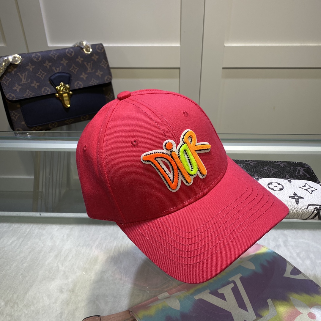 Christian Dior Jack Dior Baseball Cap In Red - Soul Replicas