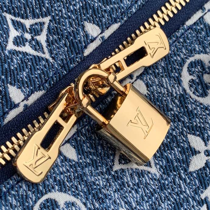 Louis Vuitton Speedy Bandouliere 25 Monogram Denim Jacquard Navy Blue For Women. Women-s Handbags 9.8in/25cm LV M59609 - Soul Replicas