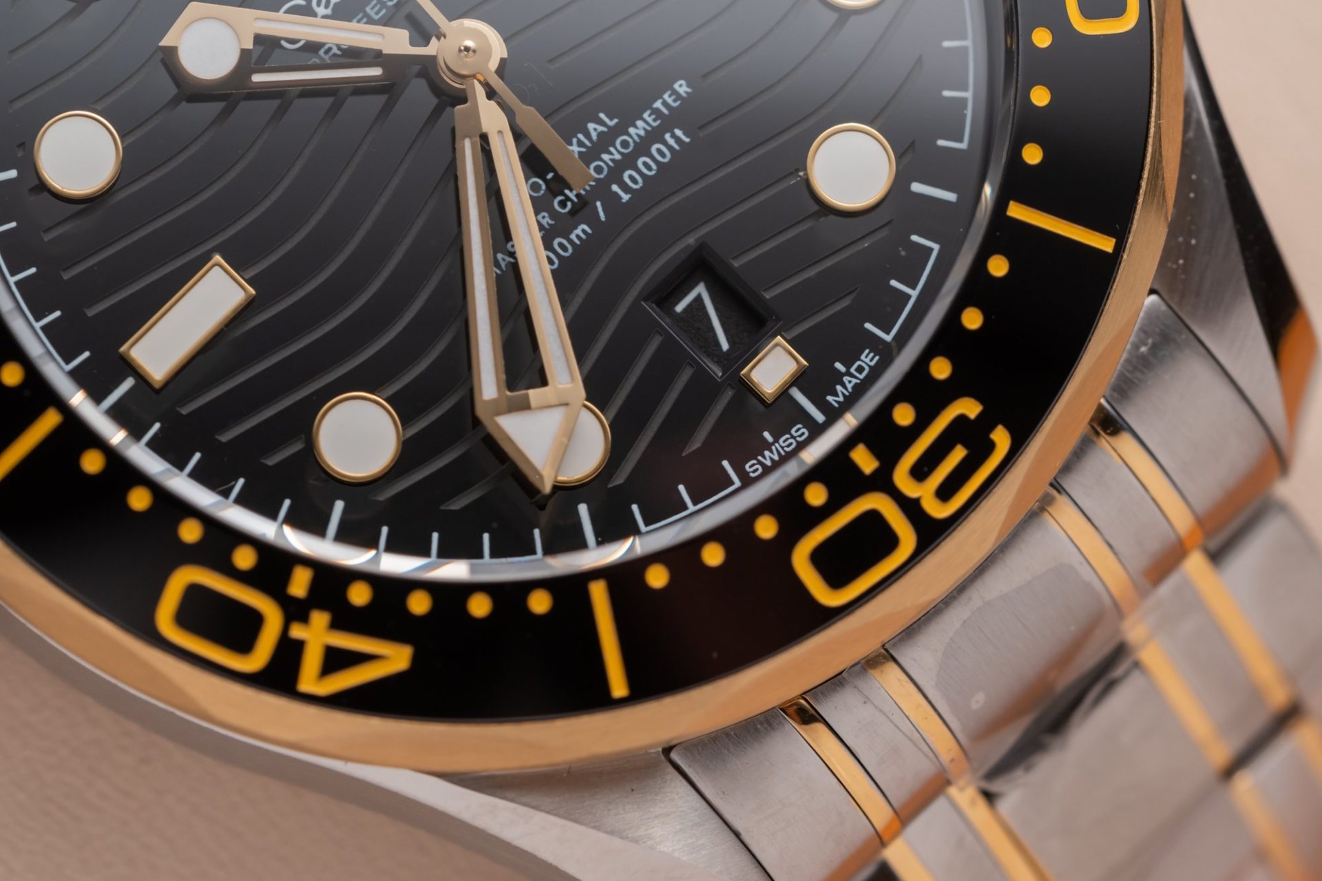 Omega Replica Watch Seamaster Demi Gold Black Dial VS Factory Demi Gold 42mm - Soul Replicas