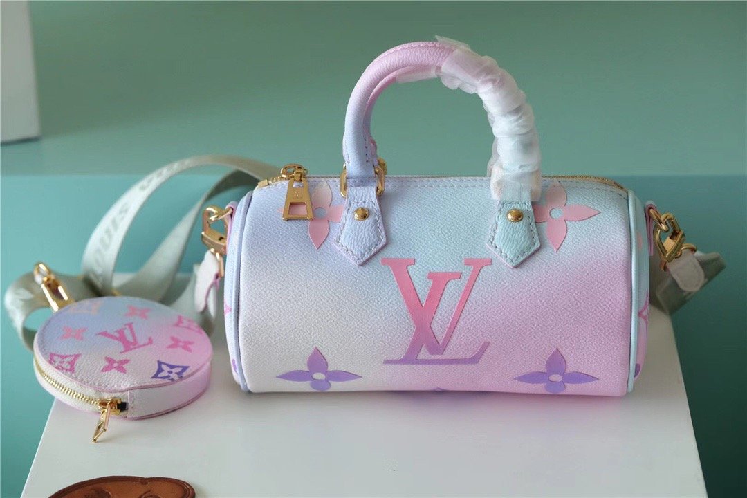 Louis Vuitton Papillon BB Bag Classic Monogram For Women 20cm Sunrise Pastel LV M46078 - Soul Replicas