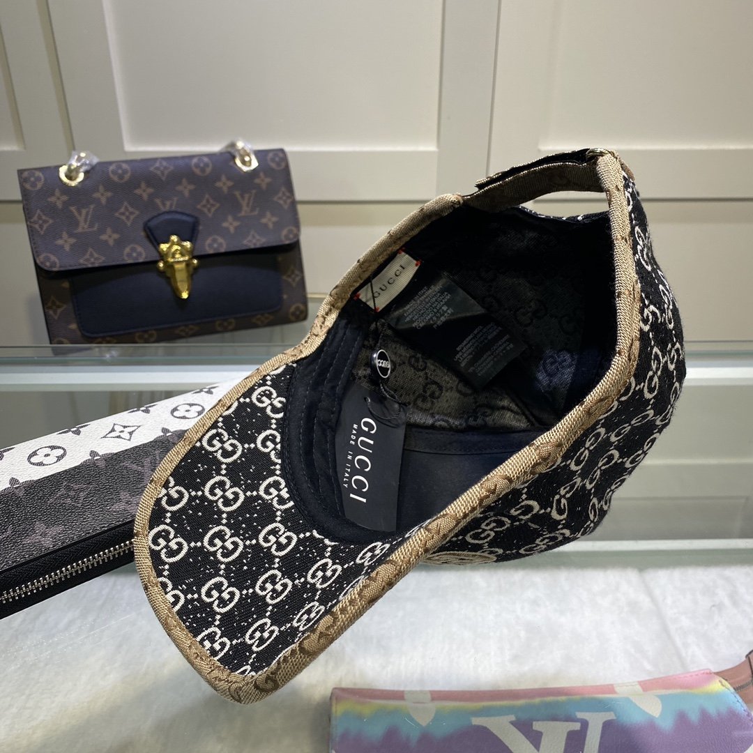 Gucci Canvas Baseball Cap Black - Soul Replicas