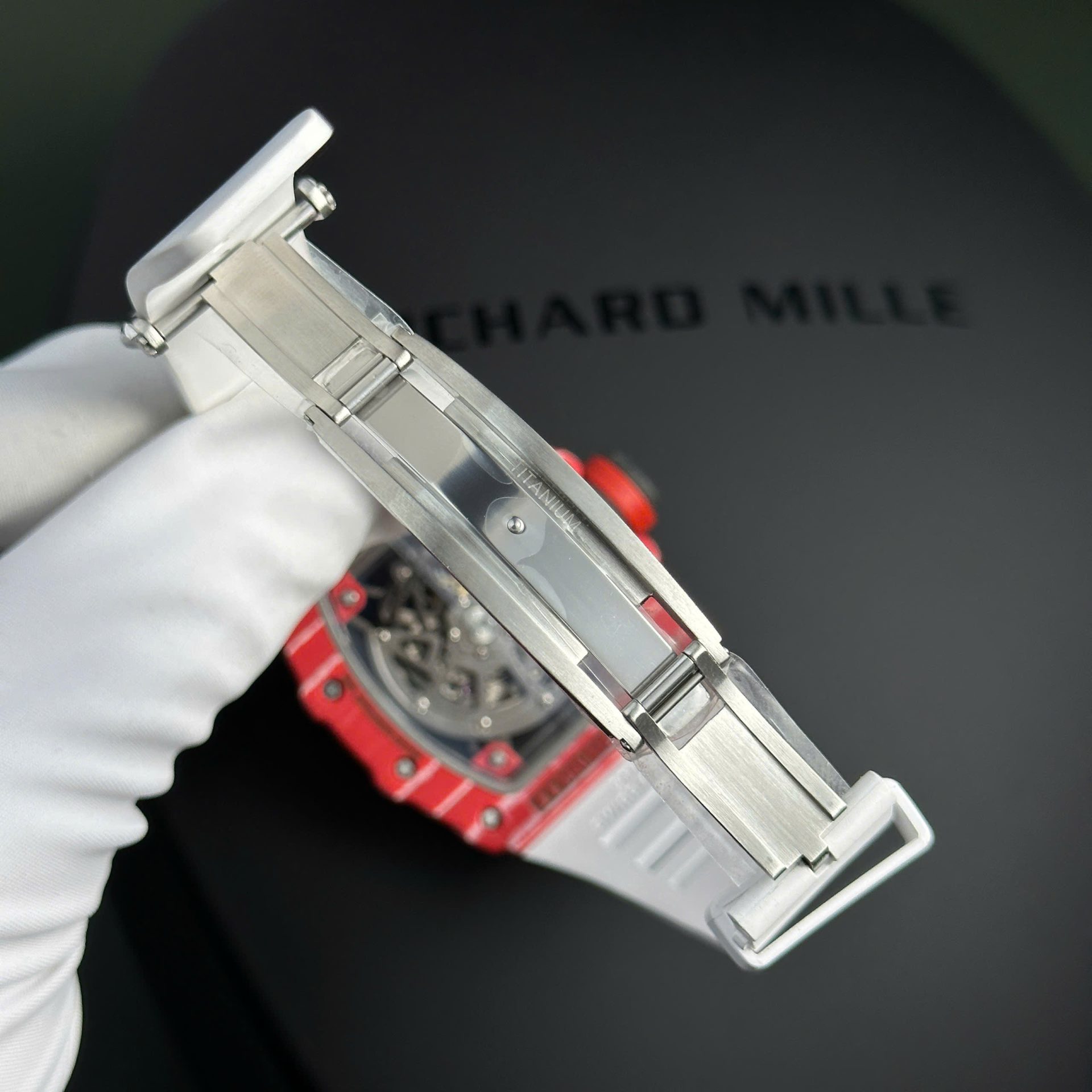 Richard Mille Replica Watch RM35-02 Rafael Nadal Red Quartz TPT 44mm - Soul Replicas