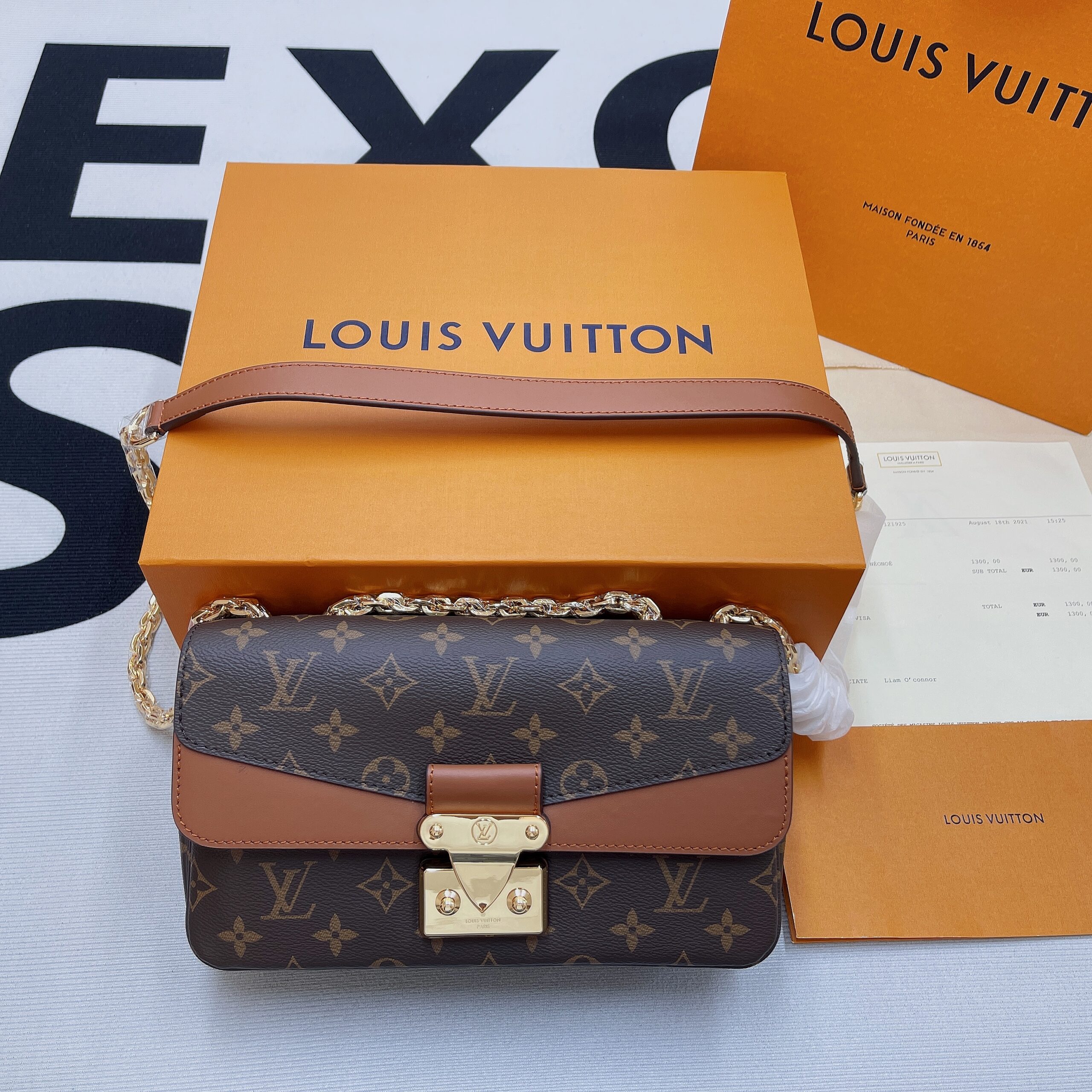 Louis Vuitton Marceau Monogram Canvas Caramel Brown For Women. Women-s Handbags. Shoulder and Crossbody Bags 9.6in/24.5cm LV M46127 - Soul Replicas