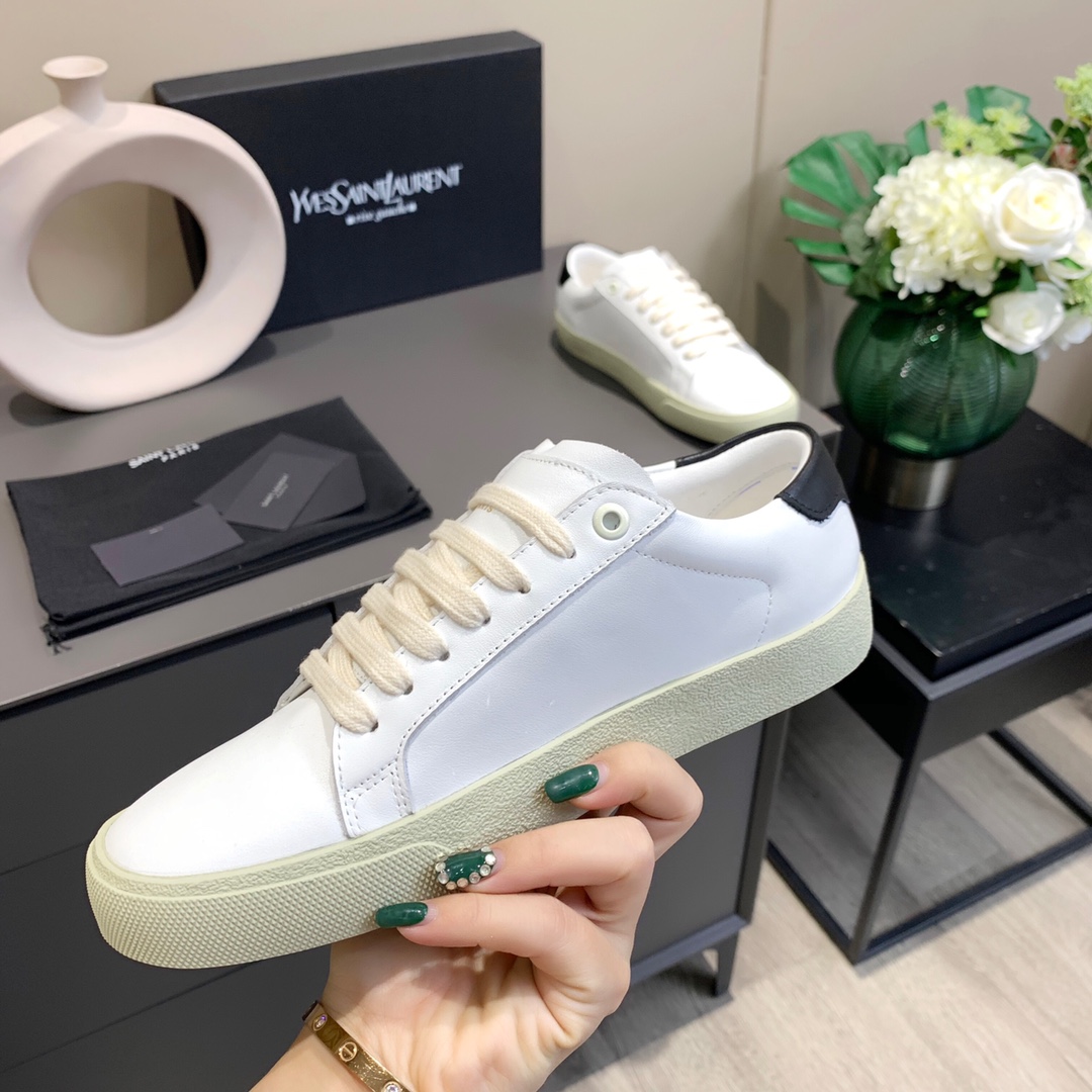 Yves Saint Laurent Women's Court Classic Sl/06 Embroidered Sneakers White For Women YSL 61064908G109061 - Soul Replicas