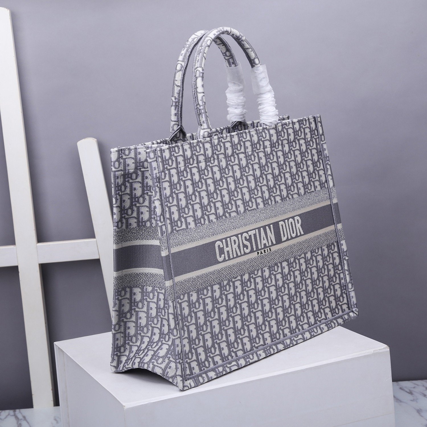 Christian Dior Large Dior Book Tote Gray. For Women. Women's Handbags 16.5in/42cm CD M1286ZRIW_M932 - Soul Replicas