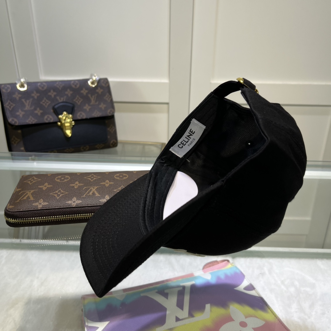 Celine Triomphe Baseball Cap Black Celine Cap - Soul Replicas