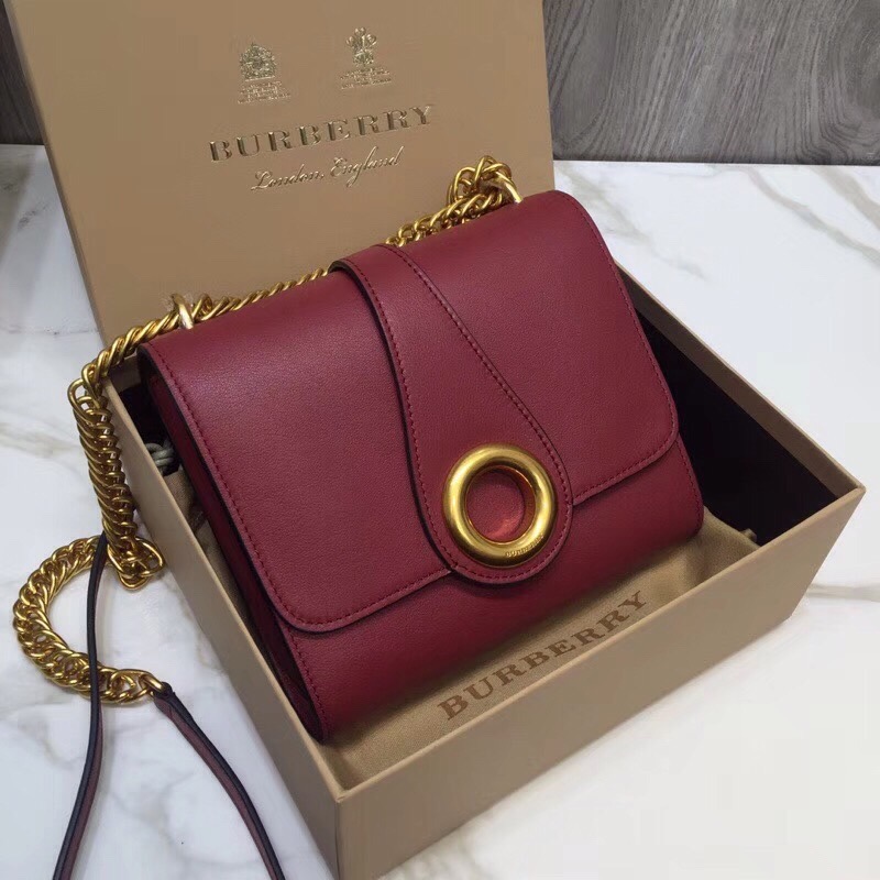 Burberry Grommet Detail Crossbody Bag Dark Red For Women. Women-s Bags 7.1in/20cm - Soul Replicas