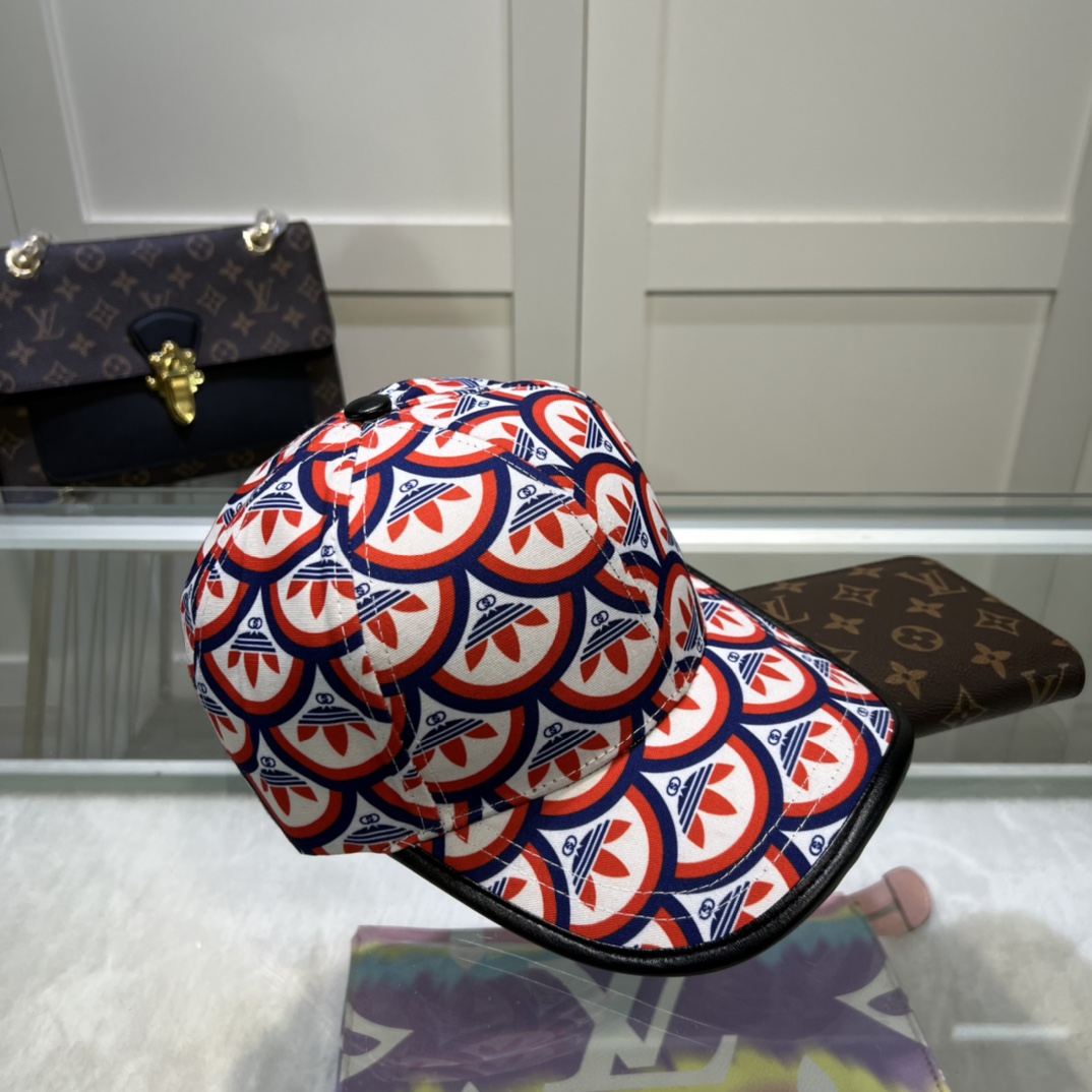 Gucci x Adidas Trefoil Print Baseball Hat Multicolor Gucci Hat 696485 4HAQF 6468 - Soul Replicas
