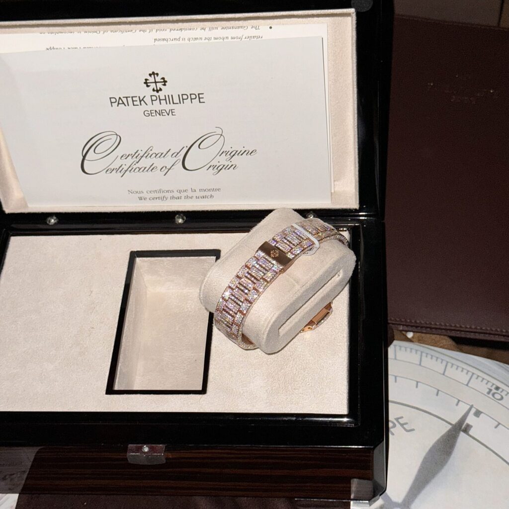 Patek Philippe Best Replica Watch Nautilus 5719 Gold Wrapped & Moissanite Diamonds Custom 40mm - Soul Replicas