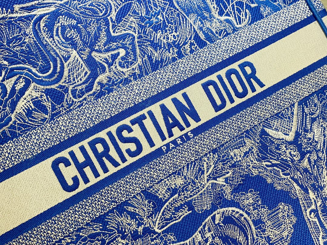 Christian Dior Large Dior Book Tote Blue. For Women. Women's Handbags 16.5in/42cm CD M1286ZRVJ_M808 - Soul Replicas