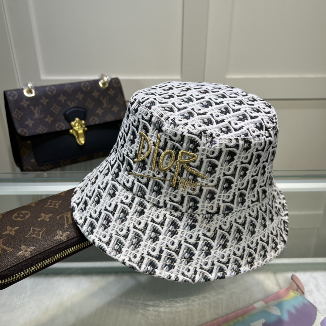 Christian Dior Jack Dior Bucket Hat White Hat - Soul Replicas