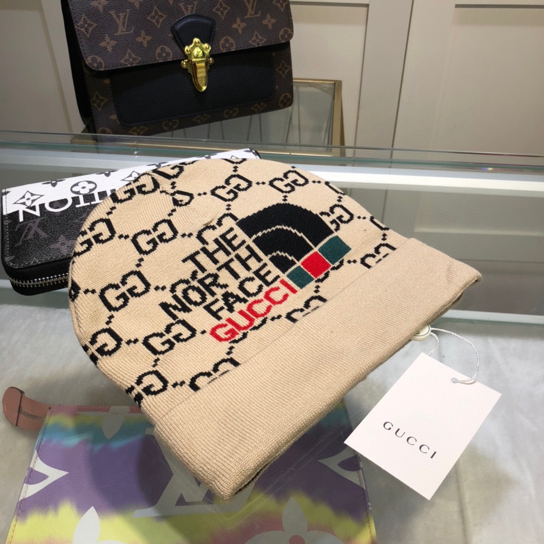 Gucci Beanie Cashmere In Beige - Soul Replicas