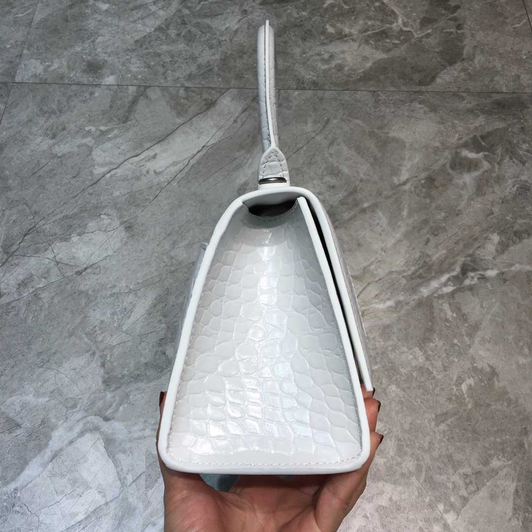Balenciaga Hourglass Small Handbag In White. For Women. Women-s Bags 9in/23cm 5935461LR6Y9016 - Soul Replicas