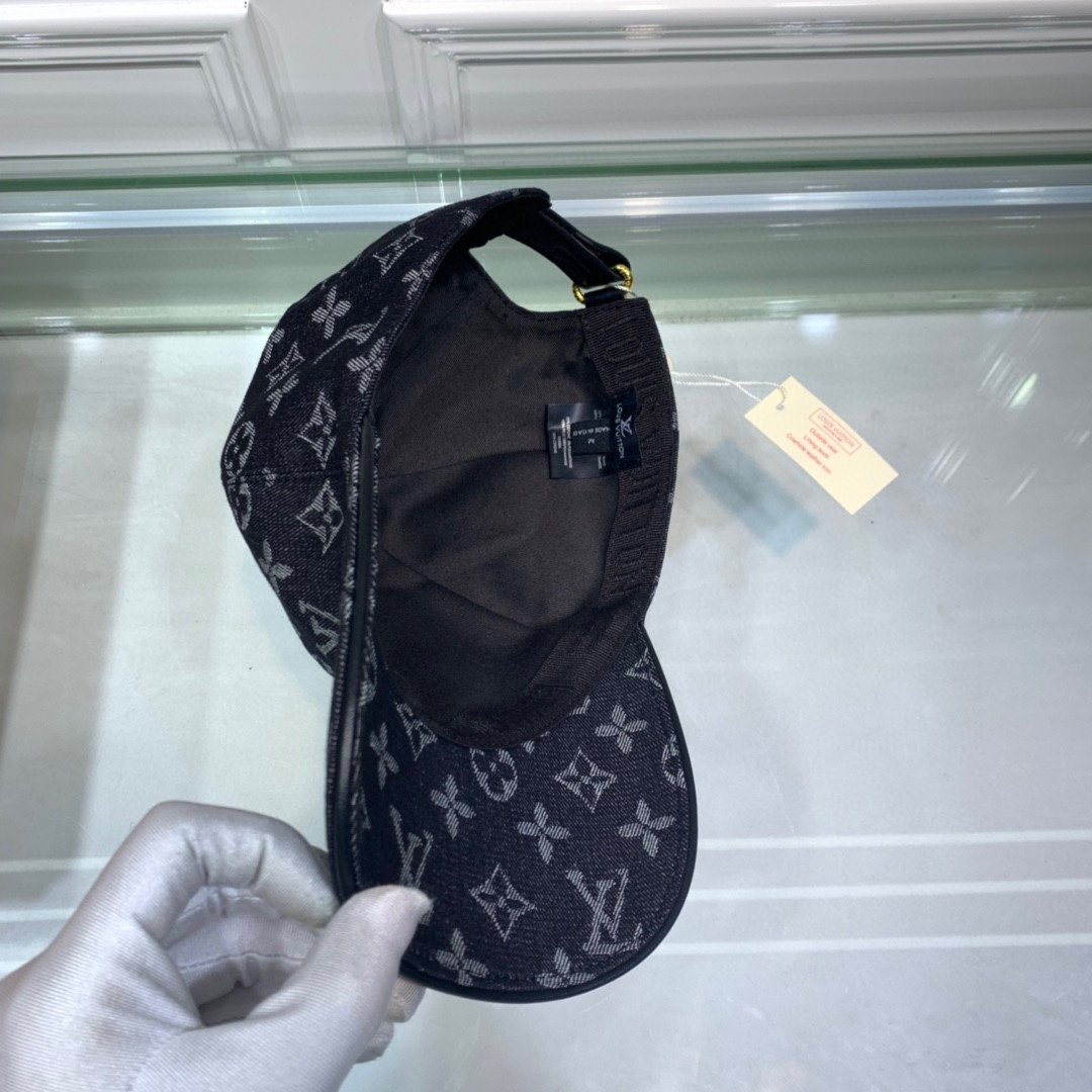 Louis Vuitton Monogram Jacquard Denim Cap Black LV Cap - Soul Replicas