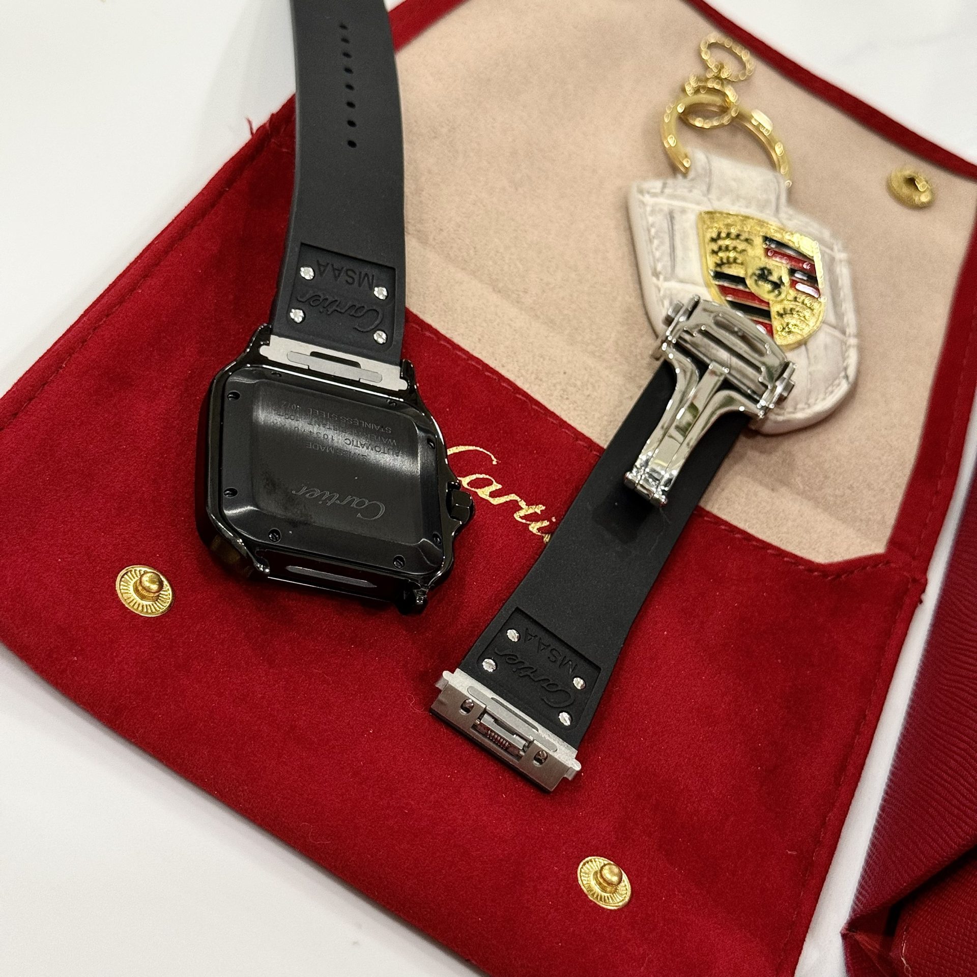 Cartier Replica Watch Santos WSSA0039 Black Rubber Strap BV Factory 39.8mm - Soul Replicas