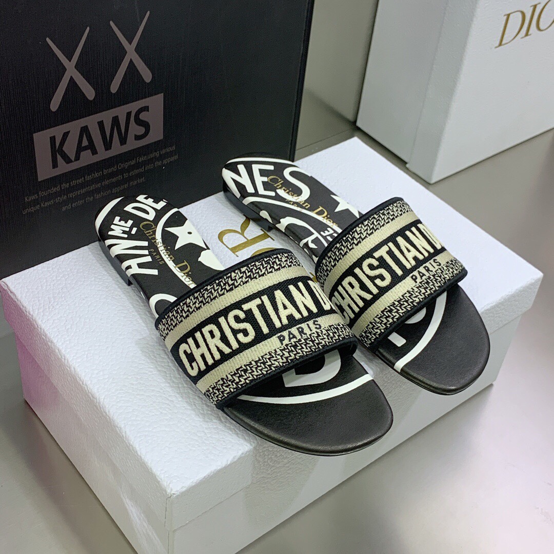 Christian Dior Women's Dway Slide Black For Women CD - Soul Replicas