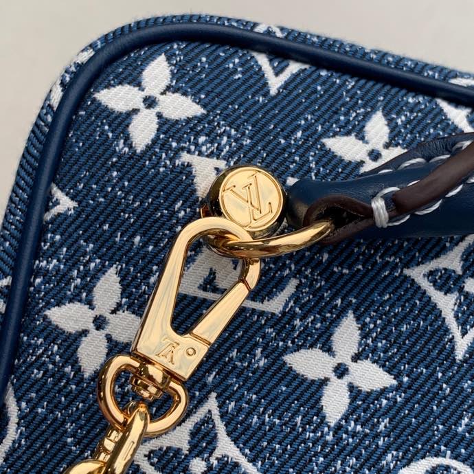 Louis Vuitton Square Bag Denim Jacquard Blue By Nicolas Ghesquiere For Women. Women-s Bags 6.3in/16cm LV M59611 - Soul Replicas