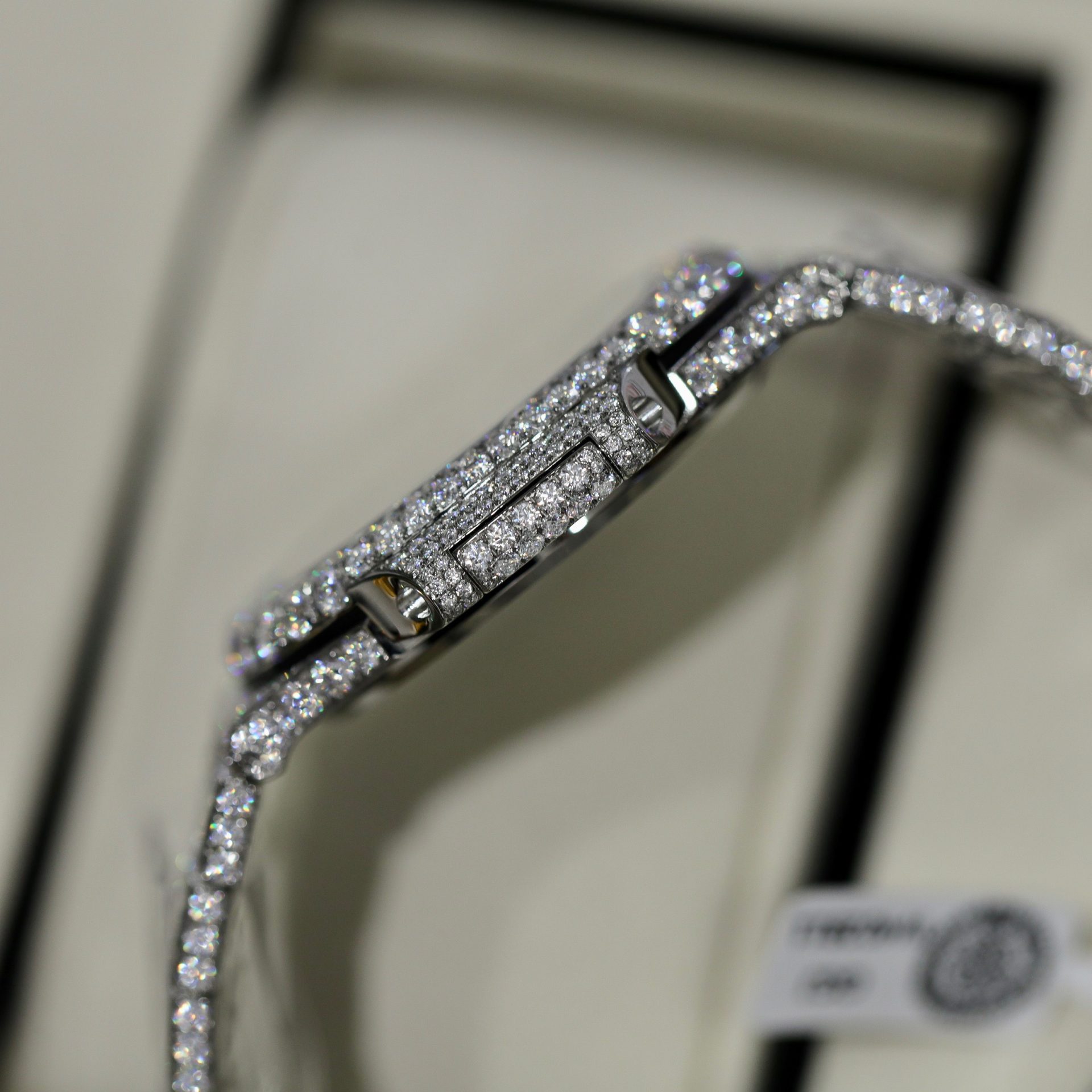 Patek Philippe Best Replica Watch Nautilus 5719 Custom Full Moissanite Diamonds 40mm - Soul Replicas