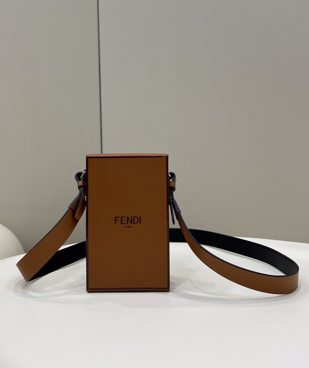 Fendi Vertical Box Brown RM 6.400 Bag For Woman 17cm/6.5in 7VA519AFB3F1DZ9 - Soul Replicas