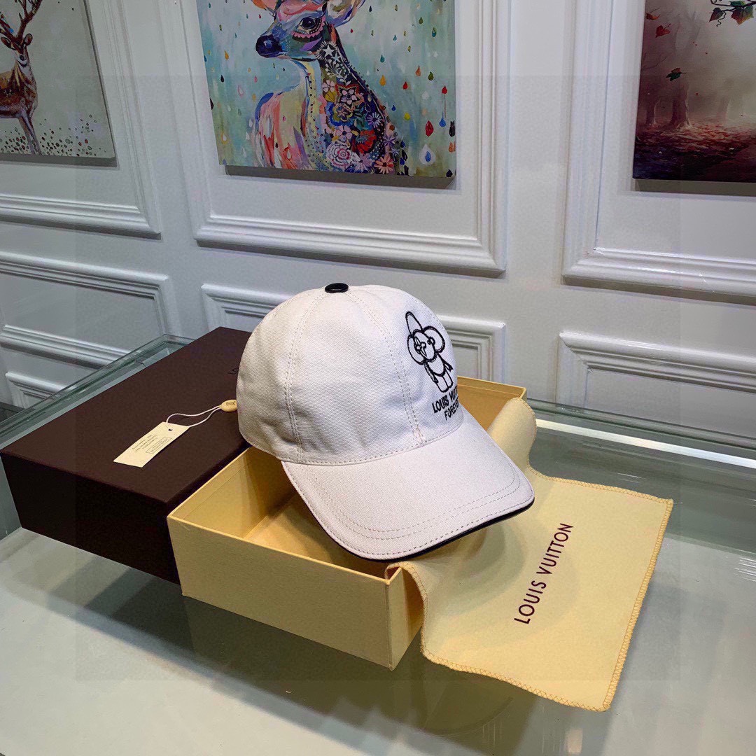 Louis Vuitton Be My Cap White LV Cap - Soul Replicas