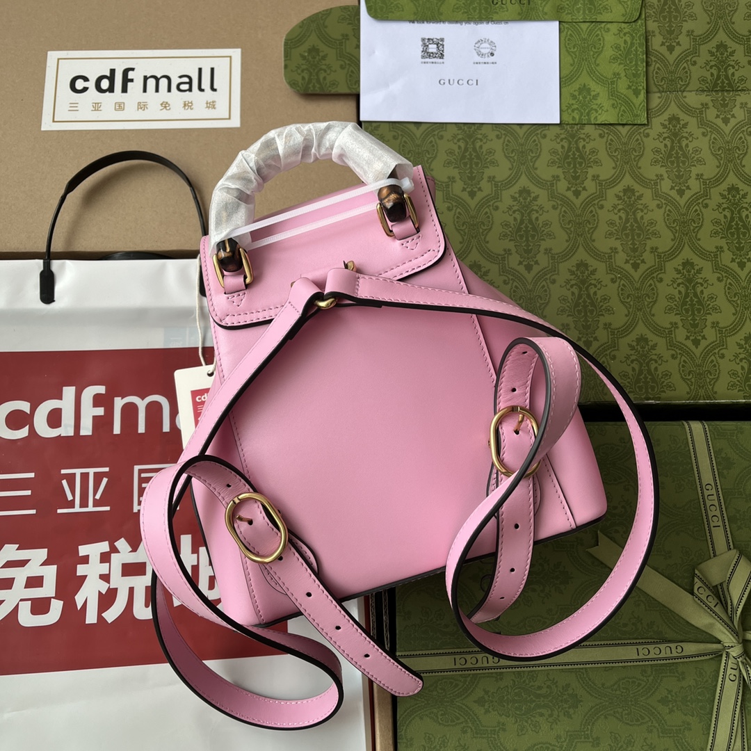 Gucci Bamboo Small Backpack Pink For Women. Women-s Bags 8.6in/22cm Gucci ‎‎702101 UZY0T 5814 - Soul Replicas