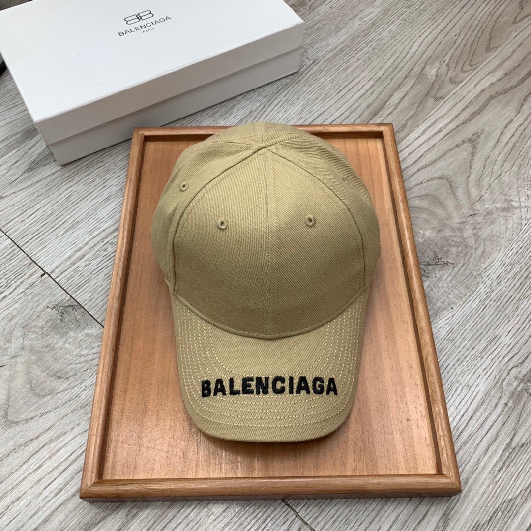 Balenciaga Logo Visor Cap In Beige - Soul Replicas