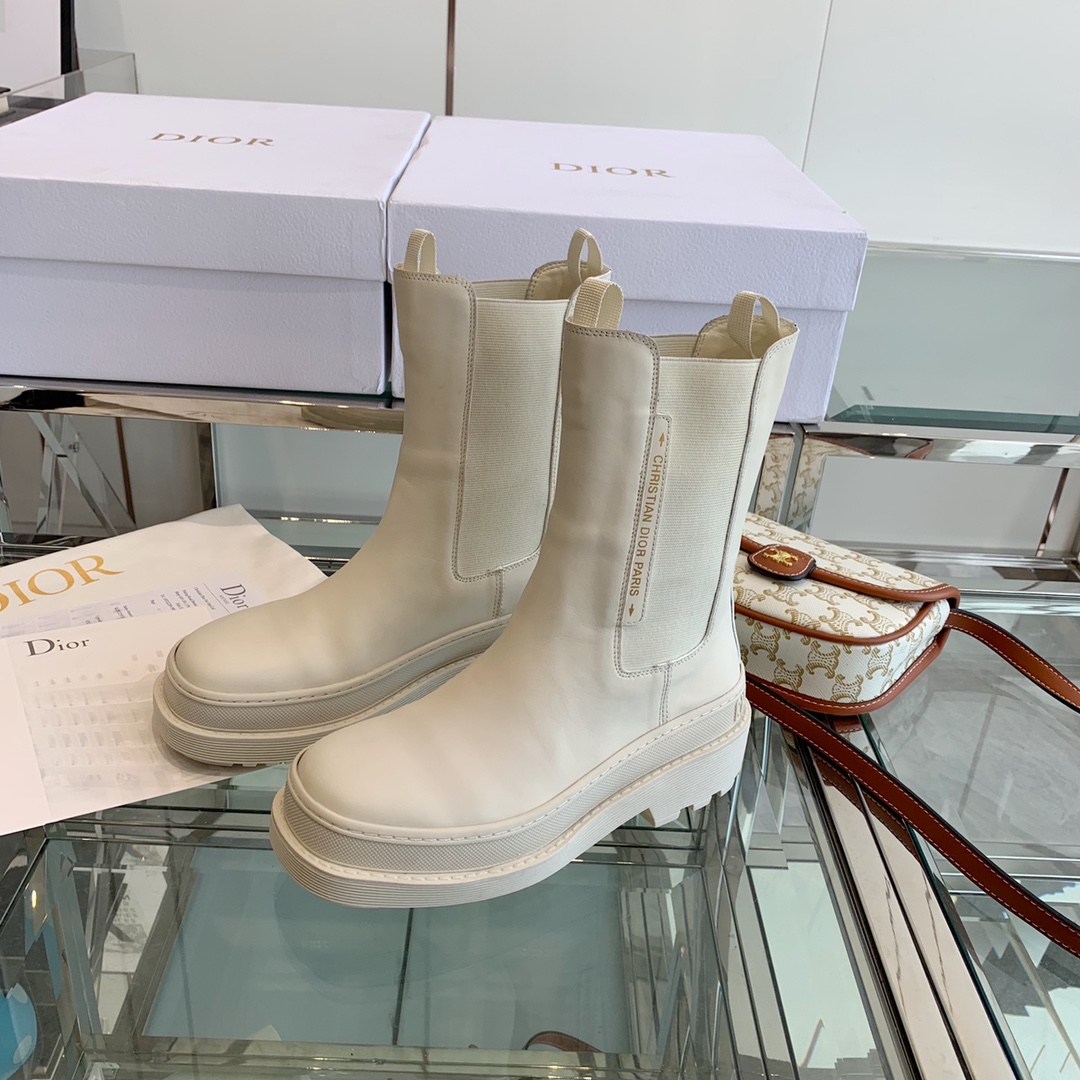 Christian Diorcamp Ankle Boot White Rubber and Neoprene White For Women CD - Soul Replicas