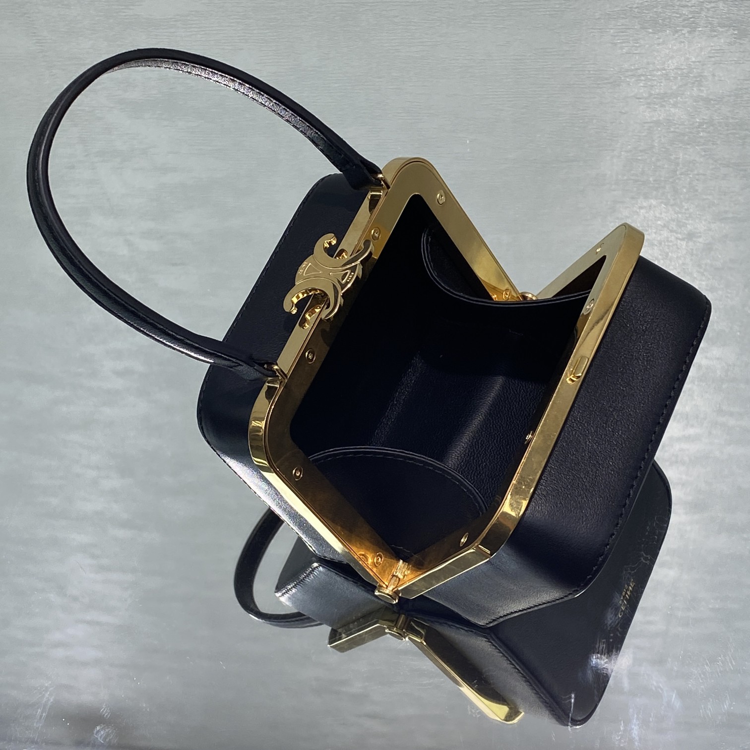 Celine Triomphe Minaudiere Black For Women 4in/10cm - Soul Replicas