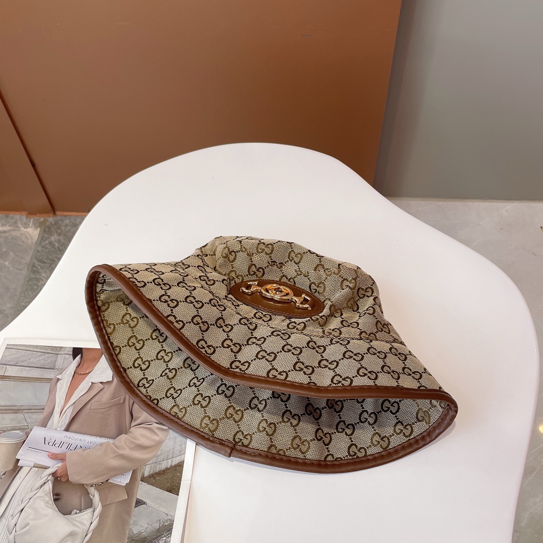 Gucci Canvas Bucket Hat With Horsebit Beige Gucci Hat - Soul Replicas