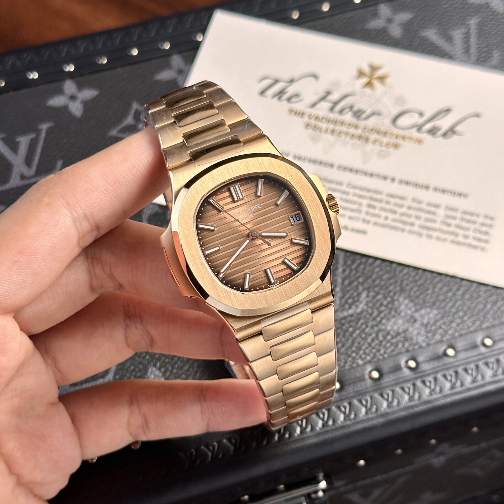 Patek Philippe Nautilus 5711 Brown Dial Rose Gold Case 3K Factory 40mm - Soul Replicas