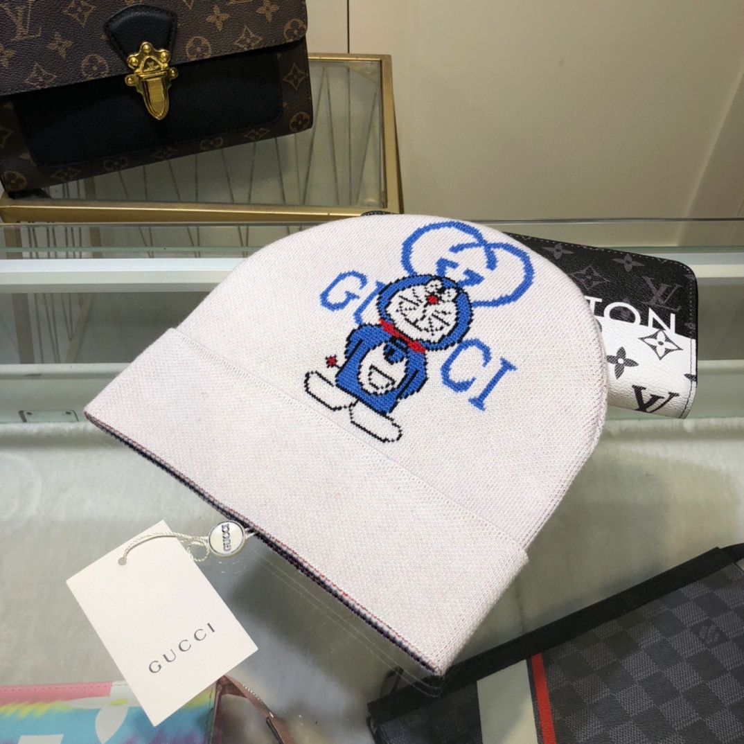 Gucci Beanie Cashmere In White - Soul Replicas