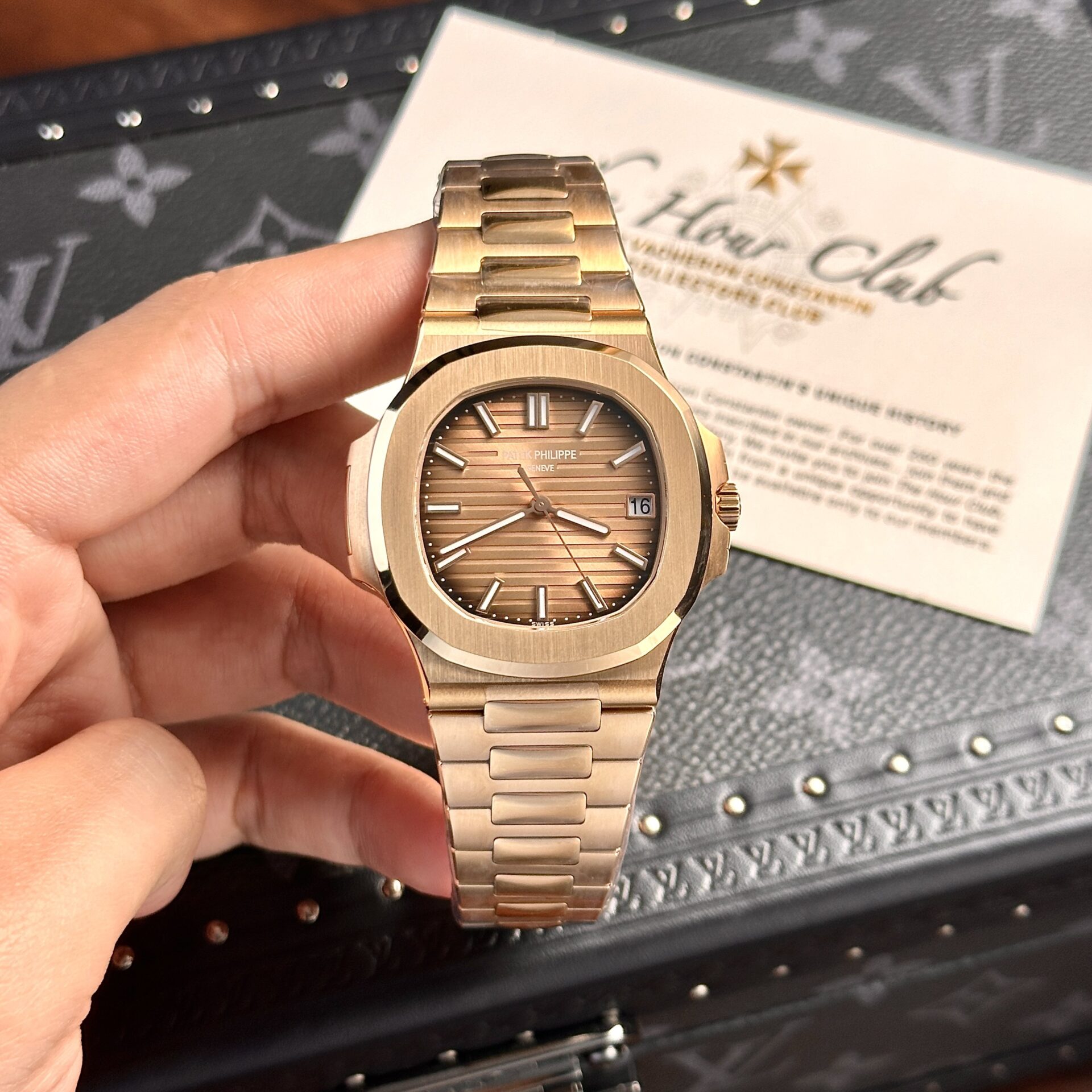 Patek Philippe Nautilus 5711 Brown Dial Rose Gold Case 3K Factory 40mm - Soul Replicas