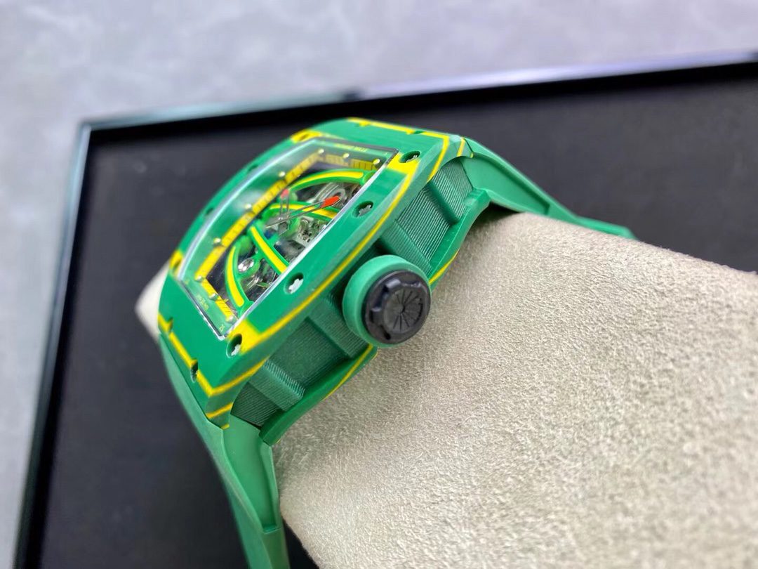 Richard Mille Replica Watch RM59-01 Yohan Blake Tourbillon Carbon Green 43x50mm - Soul Replicas