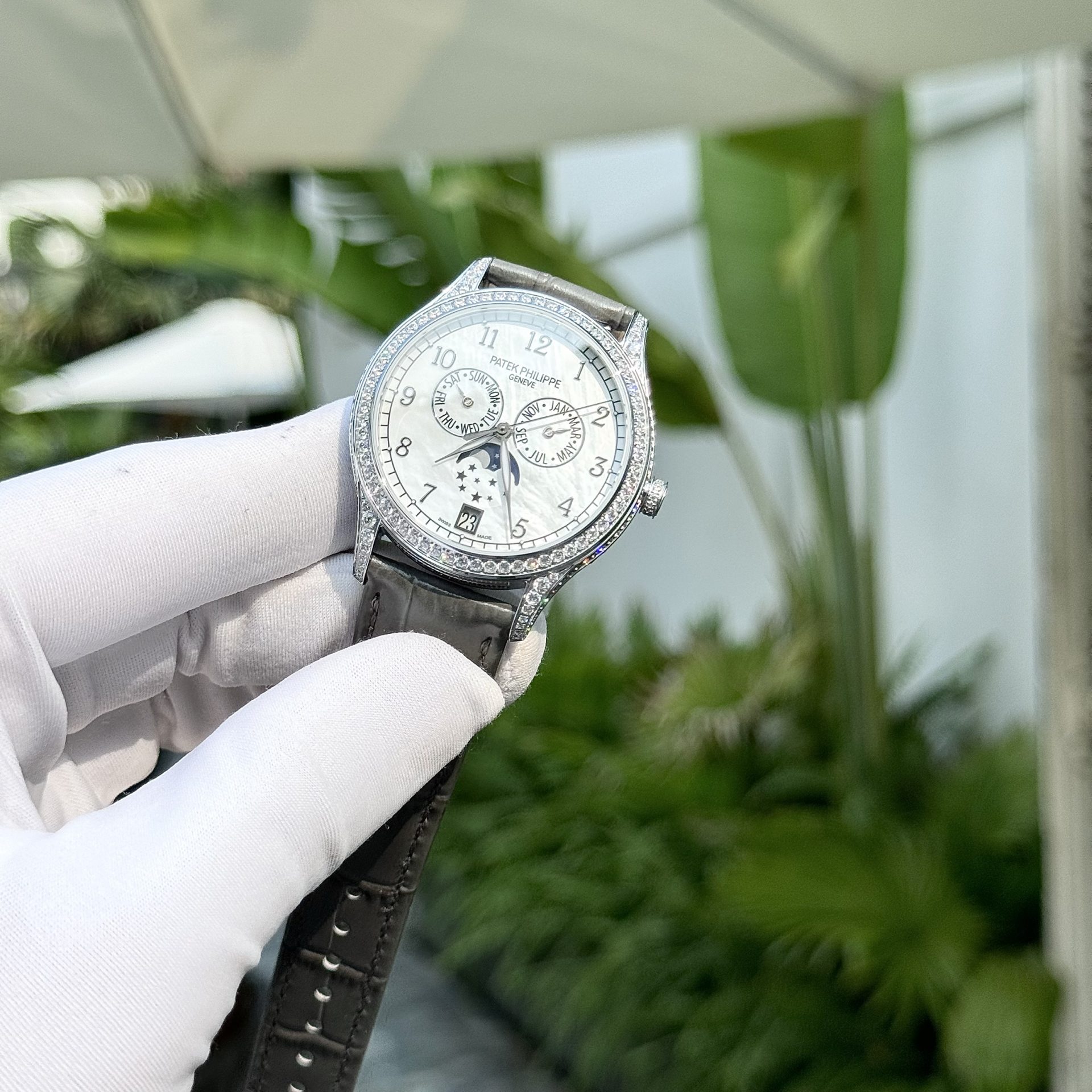 Patek Philippe Best Replica Watches Complications 4947G Gray Leather Strap 38mm - Soul Replicas