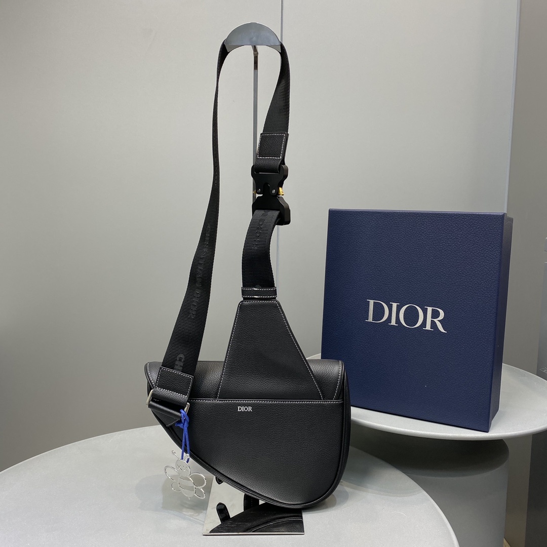 Christian Dior Saddle Bag Black For Women 10in/26cm CD - Soul Replicas