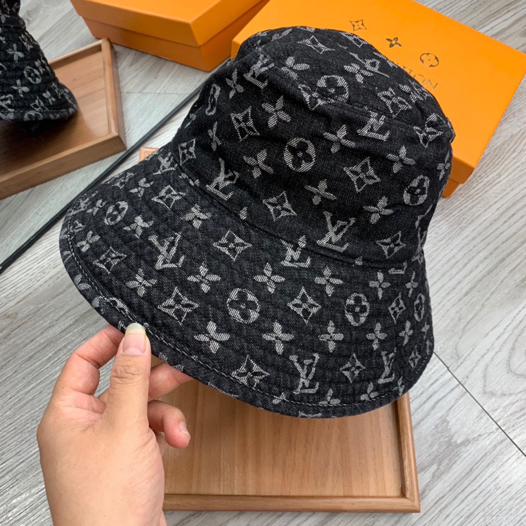 Louis Vuitton Match Bucket Hat Black LV Cap - Soul Replicas