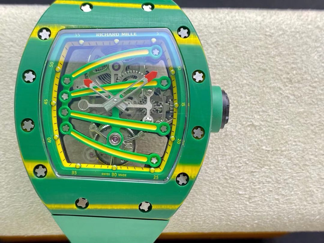 Richard Mille Replica Watch RM59-01 Yohan Blake Tourbillon Carbon Green 43x50mm - Soul Replicas