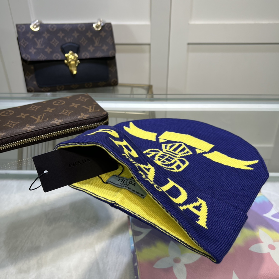 Prada Beanie In Blue - Soul Replicas