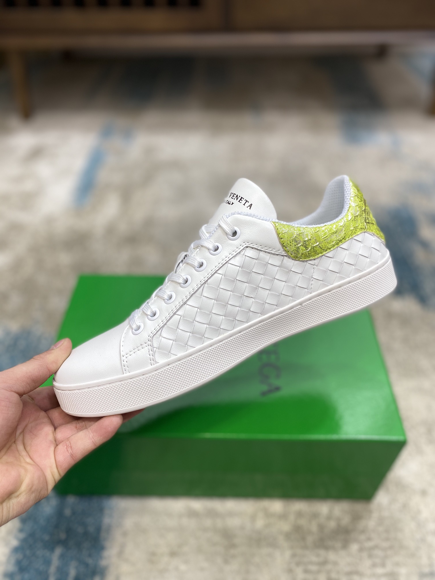 Bottega Veneta Men's With Fin Sneakers White Yellow For Men - Soul Replicas