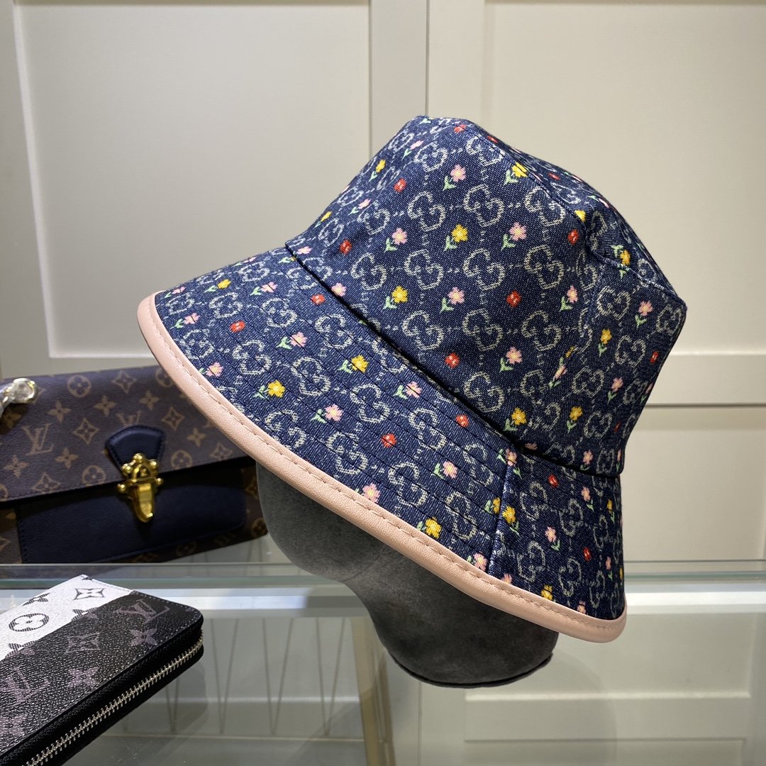 Gucci Canvas Bucket Hat Blue - Soul Replicas