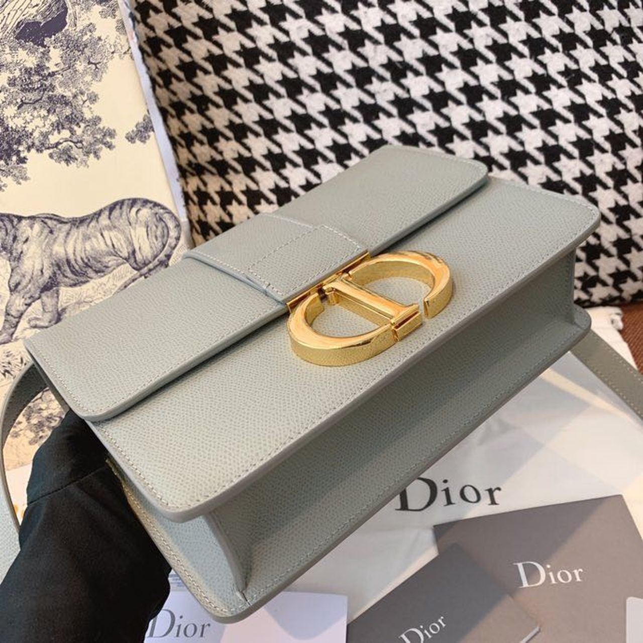 Christian Dior Medium 30 Montaigne Bag Blue-Gray Box For Women 24cm/9in CD - Soul Replicas