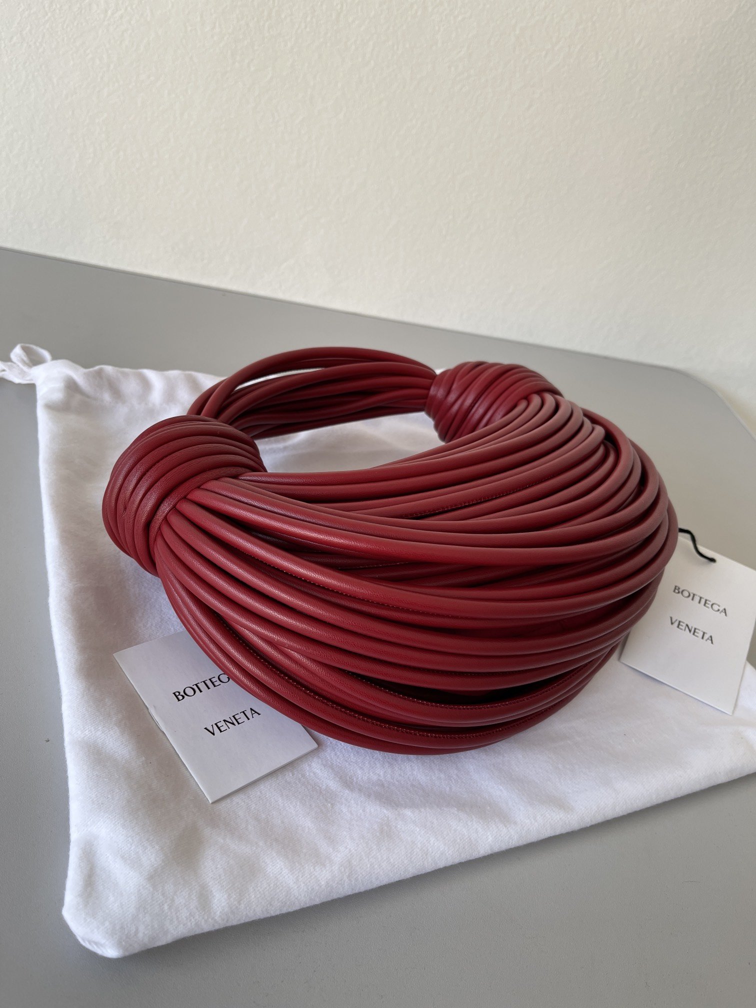 Bottega Veneta Double Knot Red. For Women. Women-s Bags 9.8in/25cm - Soul Replicas