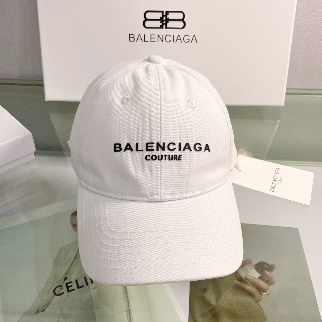 Balenciaga Logo Cap In White - Soul Replicas