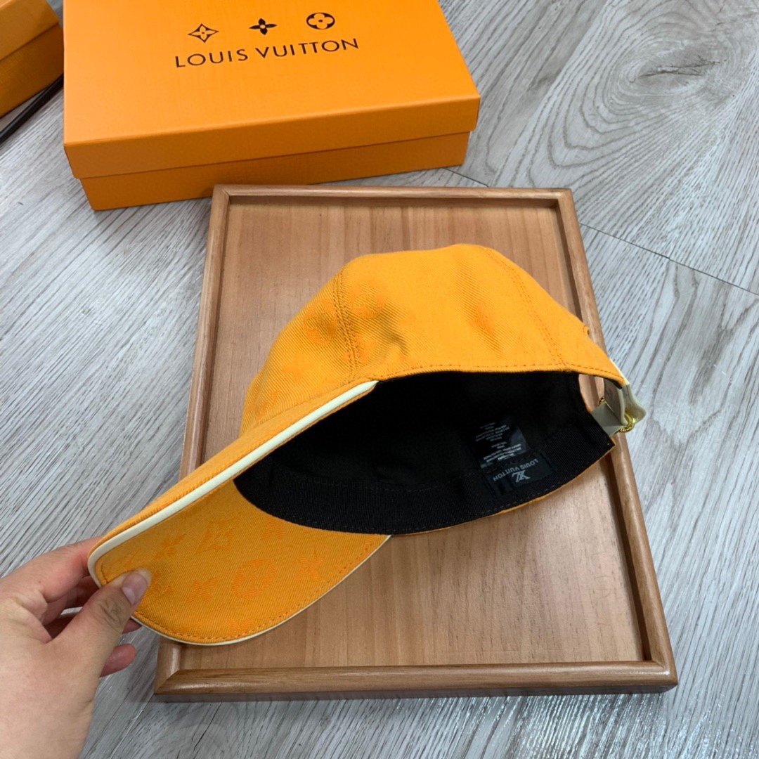 Louis Vuitton Baseball Cap Orange LV Cap - Soul Replicas