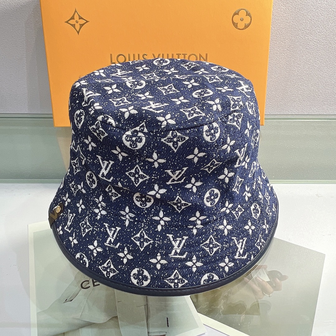 Louis Vuitton Buddy Bucket Hat In Blue - Soul Replicas