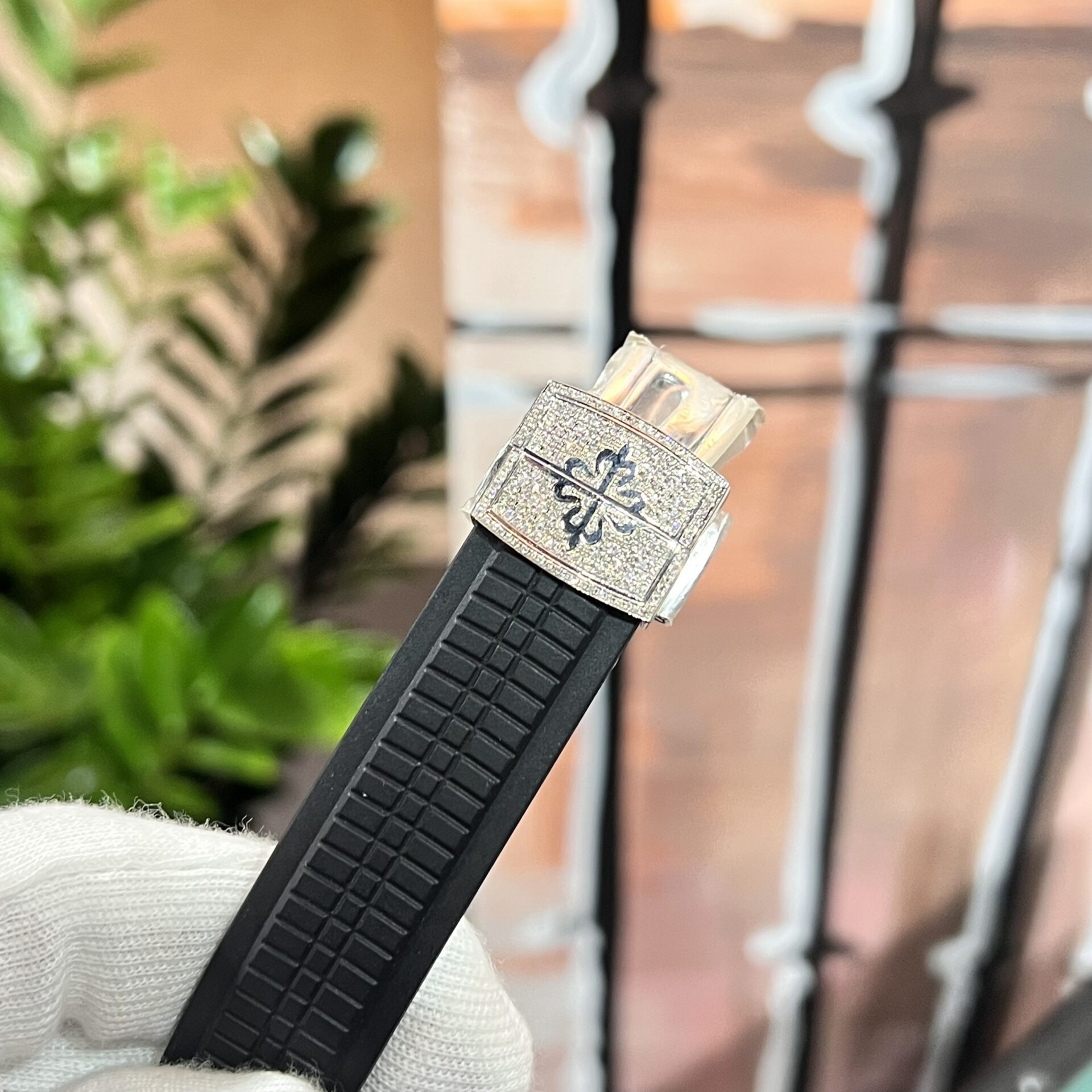 Patek Philippe Aquanaut 5167 With Diamond Natural Rubber Strap 40mm - Soul Replicas