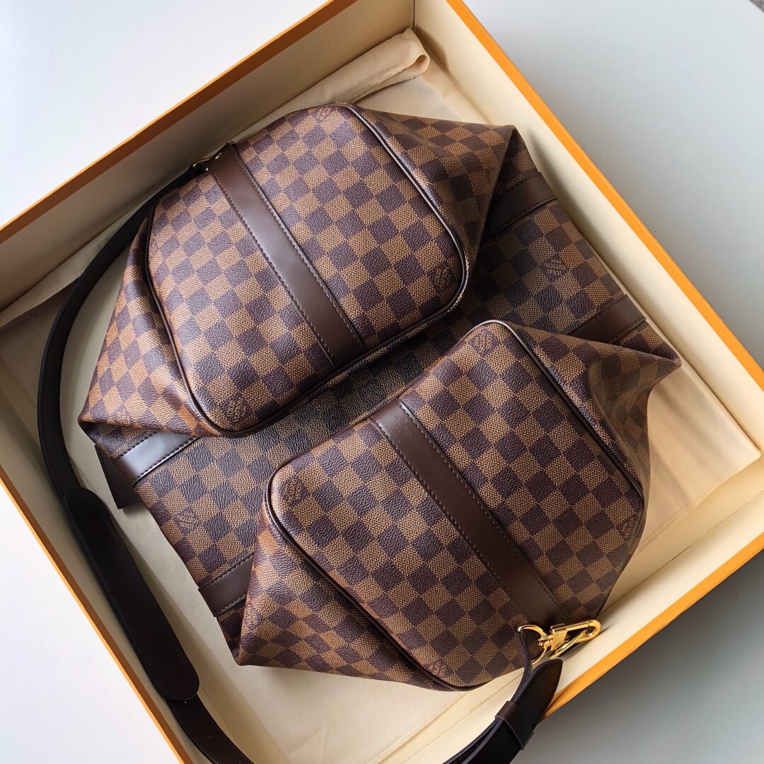 Louis Vuitton Keepall Bandoulière 45 Damier Ebene Canvas For Women. Women-s Bags 17.7in/45cm LV N41428 - Soul Replicas