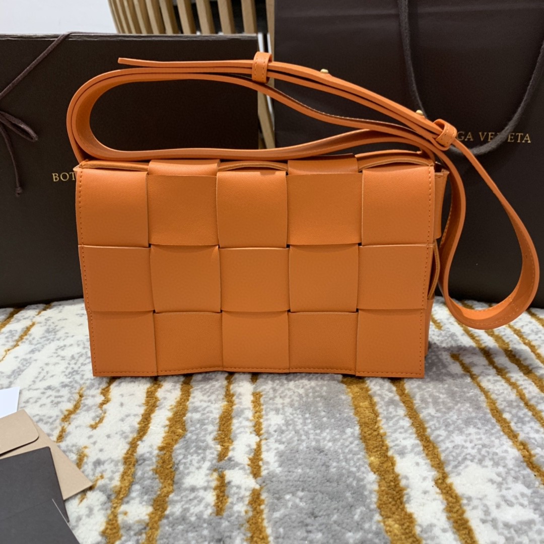 Bottega Veneta Cassette Bag For Women 9.1in/23cm In Tangerine 578004VMAY17003 - Soul Replicas