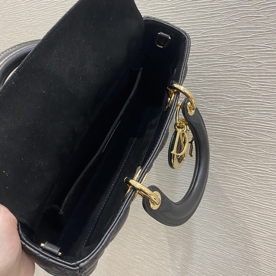 Christian Dior Lady D-Joy Bag Black Cannage. Black. For Women Women-s Handbags. 26cm CD M0540ONGE_M900 - Soul Replicas